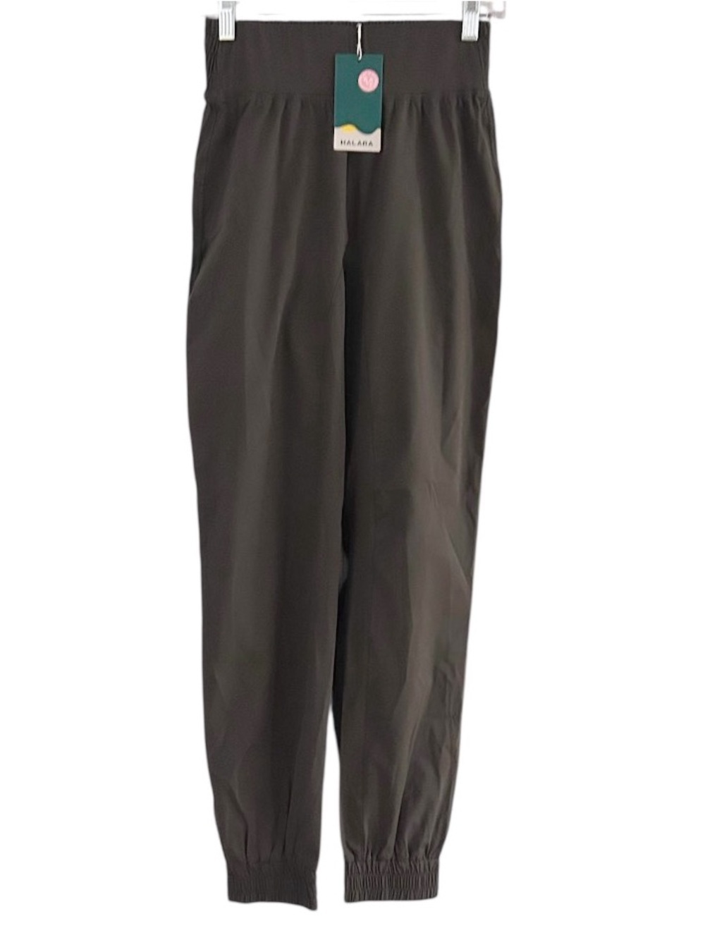 Halara High Waisted Elastic Waistband Hiking Joggers Size XS Green NEW With Tags - Picture 2 of 9